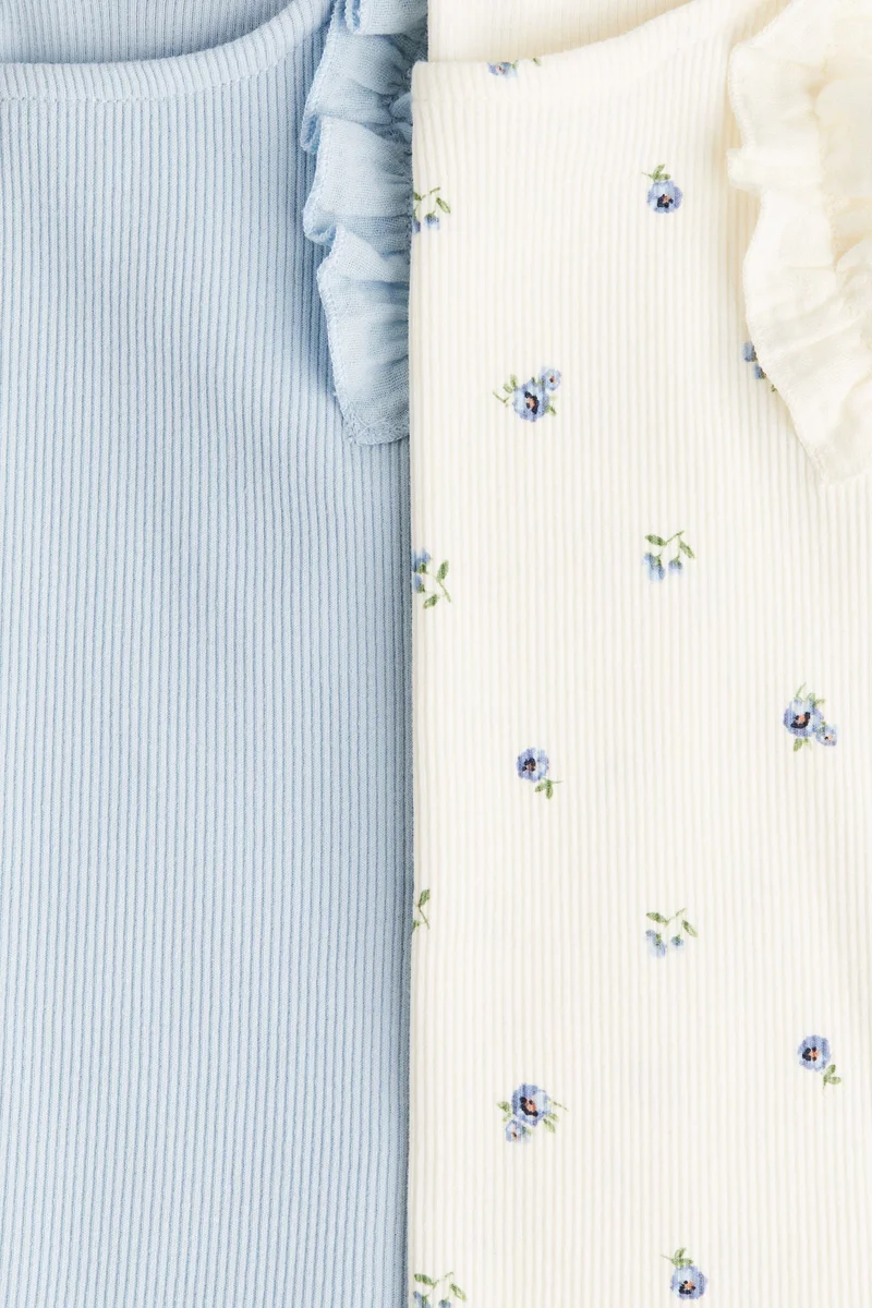 H&M 2-pack ribbed cotton tops