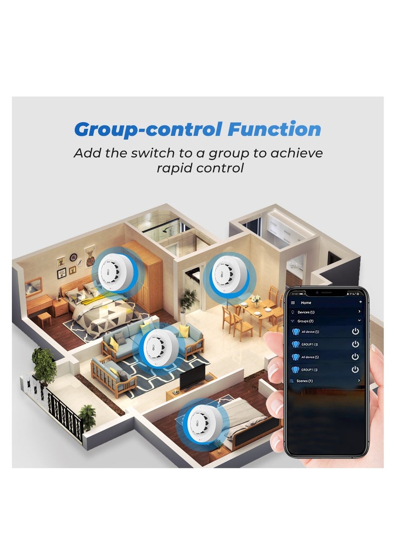 TUYA - Smart Wi-Fi smoke Detector with 2.4GHz Temperature and Humidity Sensor Fire Warning - Image 1