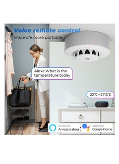 TUYA Smart Wi-Fi smoke Detector with 2.4GHz Temperature and Humidity Sensor Fire Warning  - Image 2