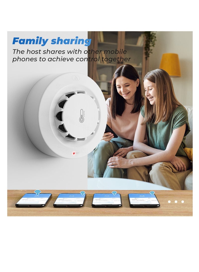 TUYA - Smart Wi-Fi smoke Detector with 2.4GHz Temperature and Humidity Sensor Fire Warning - Image 1