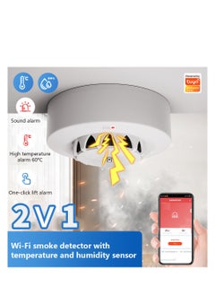 TUYA Smart Wi-Fi smoke Detector with 2.4GHz Temperature and Humidity Sensor Fire Warning  - Image 1
