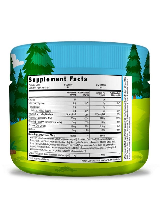Generic Infusions Super Fruit Gummies 180 Count w/Vitamin A,C,E + Zinc - Organic Silica, Antioxidant Blend - Vegan Friendly - Gluten Free - Non-GMO - 2 Pack  - Image 3