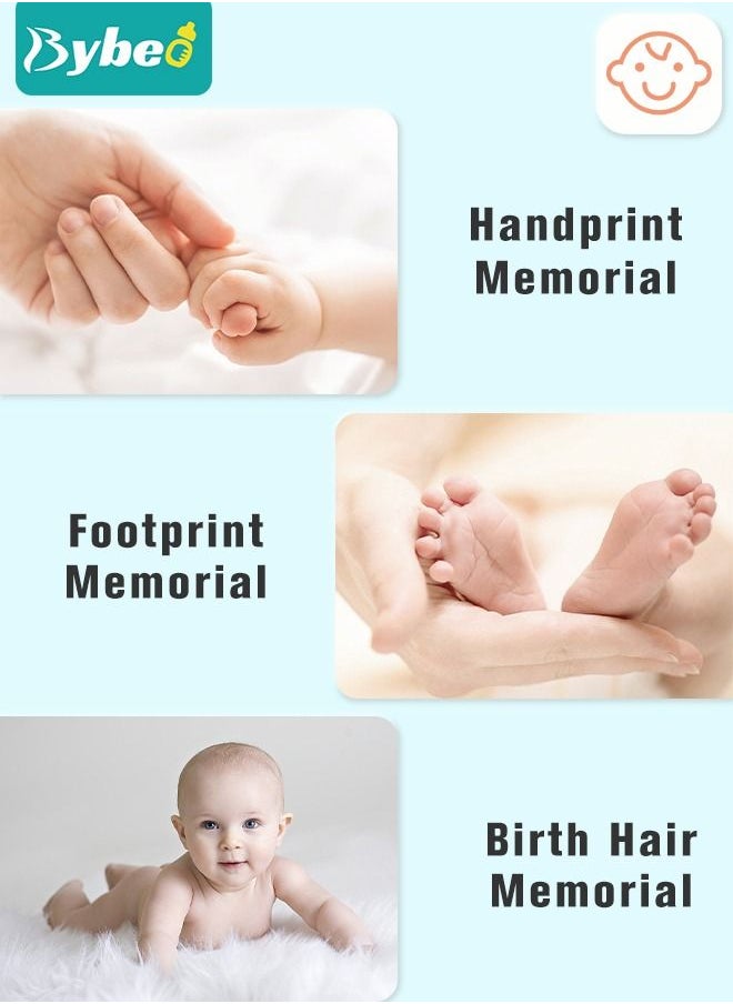Bybeo Baby Handprint and Footprint Maker Kit for Newborn Boys & Girls, Infant Milestone Picture Frames for Toddlers, Best New Mom Gift - Foot Impression Photo Keepsake for Girl & Boy  - Image 3