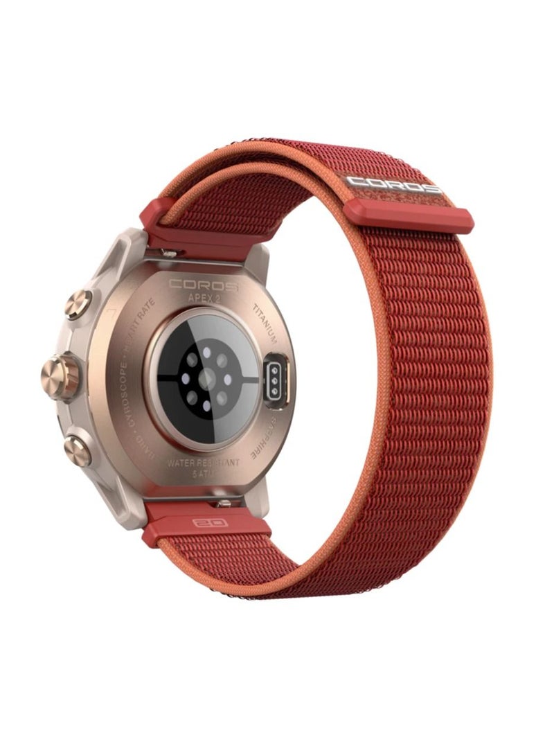 COROS APEX 2 GPS Outdoor Watch Coral