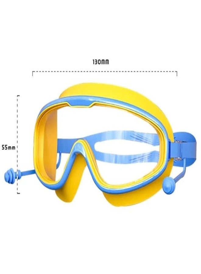 SUNNIFA Kids Leakproof Anti-Fog Yellow Swimming Goggles with Integrated Ear Plugs - UV Protection Comfortable Fit Adjustable Strap for Boys & Girls Aged 3-16 - HD Clear Vision Swim Eyewear - Image 4
