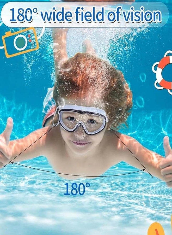 SUNNIFA Kids Leakproof Anti-Fog Yellow Swimming Goggles with Integrated Ear Plugs - UV Protection Comfortable Fit Adjustable Strap for Boys & Girls Aged 3-16 - HD Clear Vision Swim Eyewear - Image 3