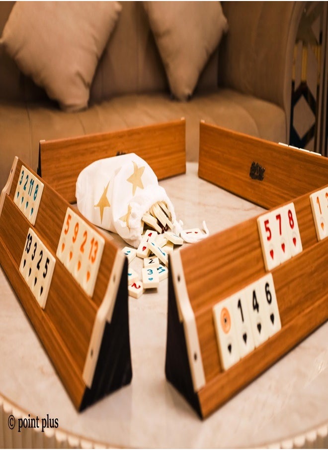 Star - DELUXE WOODEN RUMMY SET / Light Color - Image 1
