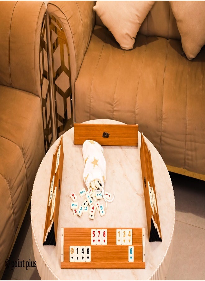 Star - DELUXE WOODEN RUMMY SET / Light Color - Image 1