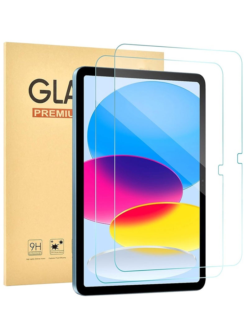 Theodor 2 Pack Screen Protector for iPad (A16) 11th Gen 11 Inch 2025/10th Gen 10.9 Inch 2022, 9H Hardness Tempered Glass, Bubble Free Easy Installation, Full Coverage And Anti Scratch Case Friendly & [Face ID & Pencil] Compatible - Image 1