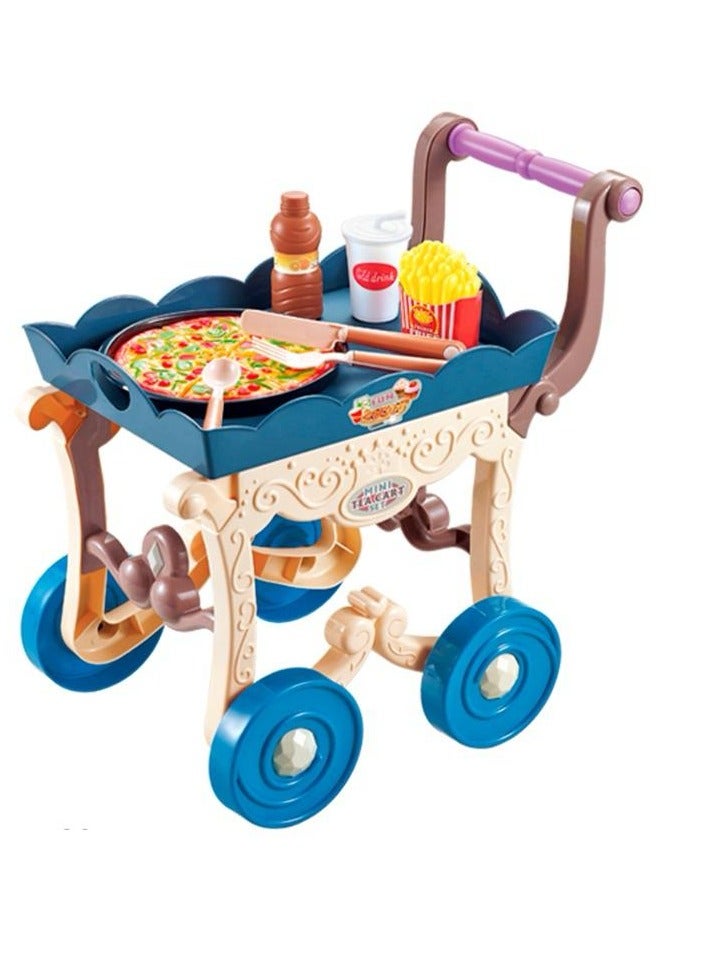 ميني عربة المأكولات الفاخرة للأطفال – مجموعة لعب الطهي الممتعة! - Image 1