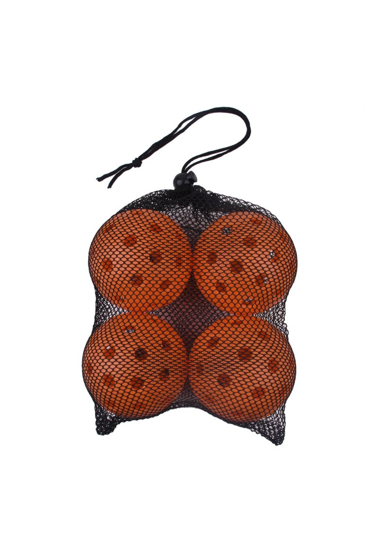 Generic - Outdoor Pickleball Paddle 40 Holes 74mm Indoor And Outdoor 26 Holes Injection Moulding Ball Pickleballpaddle PE Material 26 hole orange 4 Pack [mesh bag packaging]] - Image 1