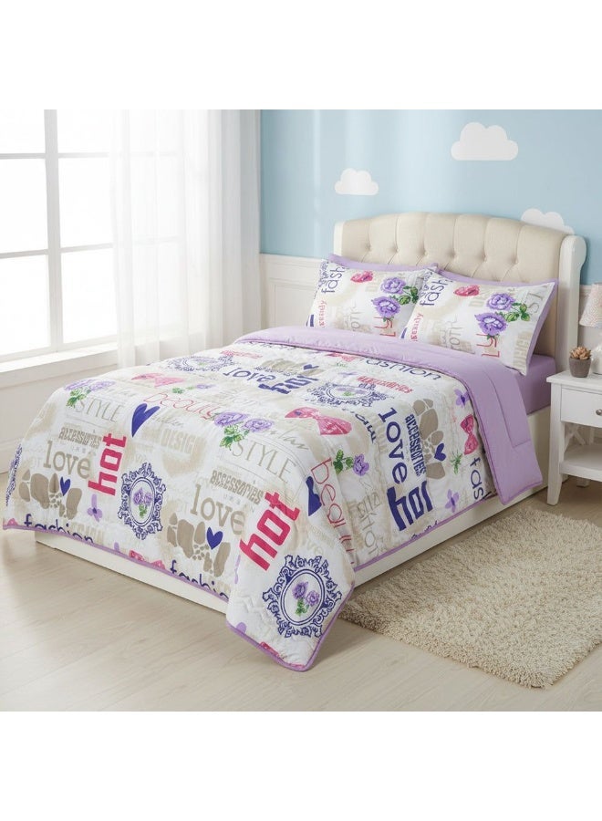 Family Bed Kids Coverlet Set Cotton 2 pieces size 180 x 240 cm model 175 from Family Bed - Image 1