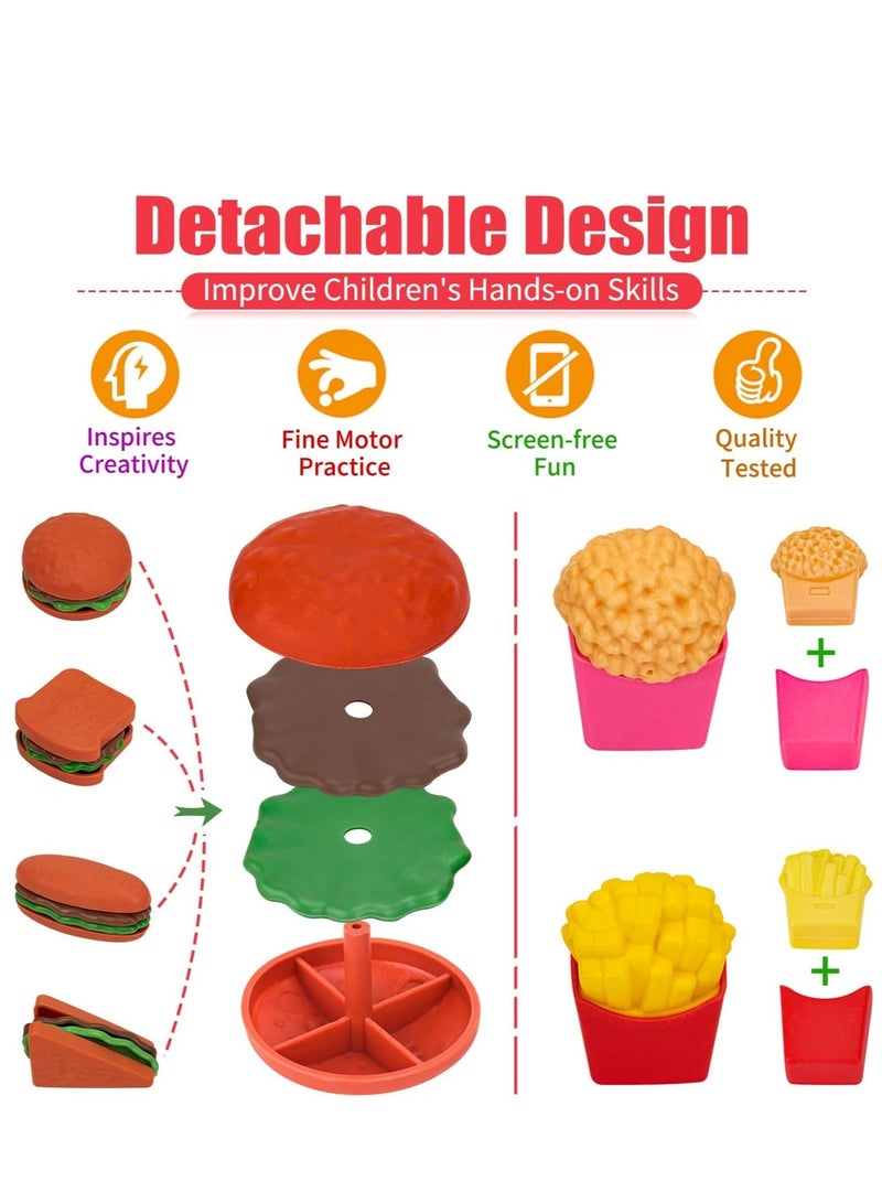 70PCS Pretend Interactive Play Kitchen Toy Accessories with Working Doors Including Cookware Steam Pressure Pot ,Cut Play Food Toys Vegetables Set, Learning Gift Cooking Toy Set for Girls Boys Kids - Image 5