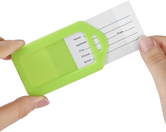 WeKonnect® Luggage Tags – Durable Silicone Bag & Suitcase ID Labels with Waterproof Name Card and Secure Strap for Easy Identification – Travel, Camping, Hiking - Image 4