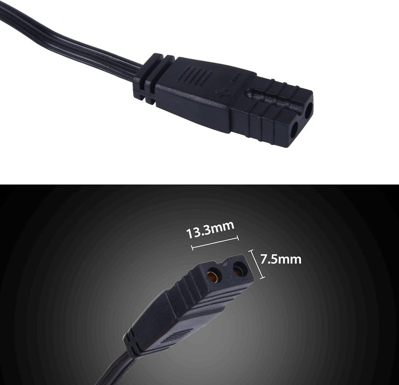 KASTWAVE Car Cooler Box Car Replacement Cable, Mini Fridge Lead Cable Plug, Mini Fridge Cigarette Power, 2m Lead Cable Plug Fused Cigarette Lighter Lead Extension Cable - Image 3