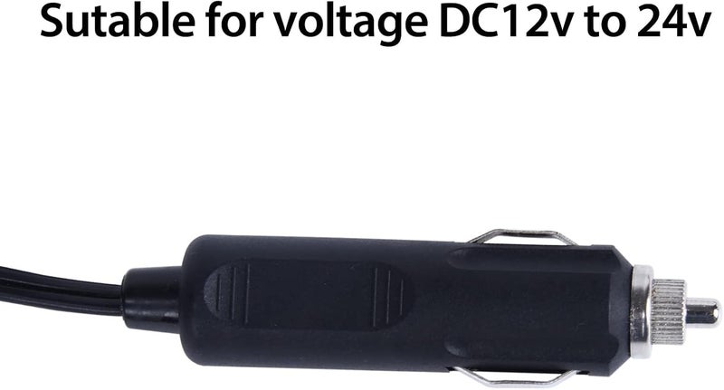 KASTWAVE Car Cooler Box Car Replacement Cable, Mini Fridge Lead Cable Plug, Mini Fridge Cigarette Power, 2m Lead Cable Plug Fused Cigarette Lighter Lead Extension Cable - Image 4