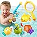 VConejo Baby Bath Toys for Kids Ages 13 Magnetic Fishing Games with Floating Bathtub WindUp Toys Fishing Net Fishing Rod Water Pool Toys for Toddlers 13 - Image 3