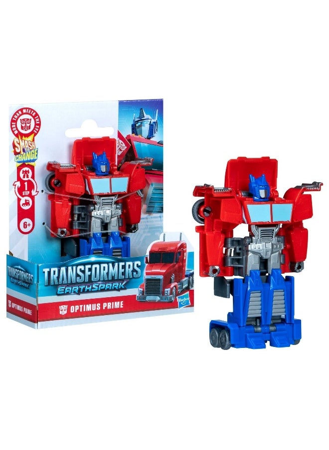 TRANSFORMERS Transformers Earthspark 1-Step Smash Changers Optimus Prime Action Figure (10.16 cm)  - Image 2