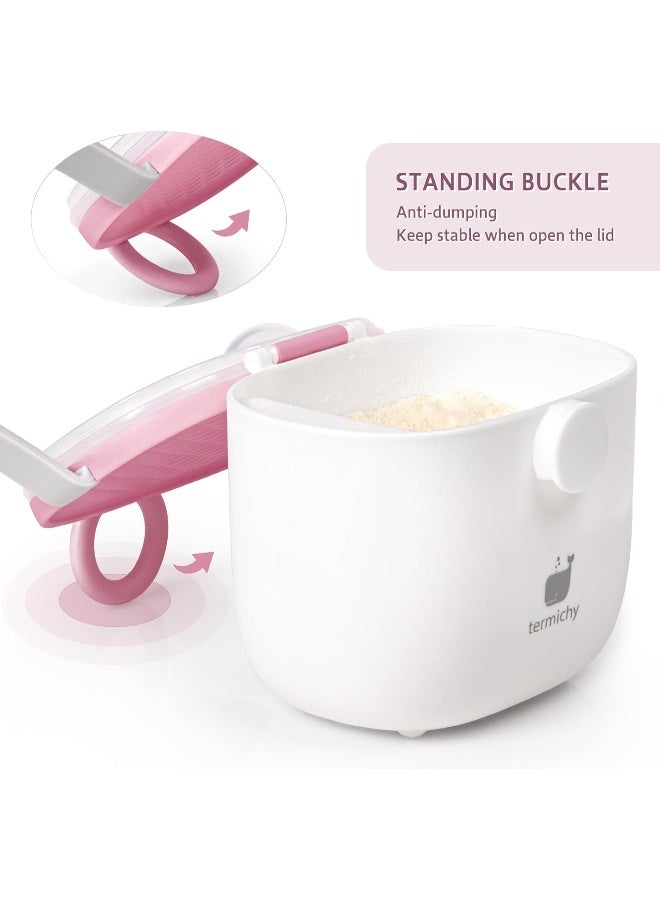 Termichy Baby Formula Dispenser, Portable Milk Powder Dispenser Container with Carry Handle and Scoop for Travel Outdoor Activities with Baby Infant, 8.8OZ, 0.55LB, 250g (Baby Pink) - Image 5
