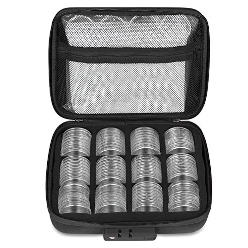 MUDOR 108 Pieces Silver Dollar Coin Holder,Storage Case with Lock for Collectors, 41mm Coin Collection Supplies,10 Size Gasket fits Cent,Nickel,Quarter, Morgan,Silver Eagle - Image 2