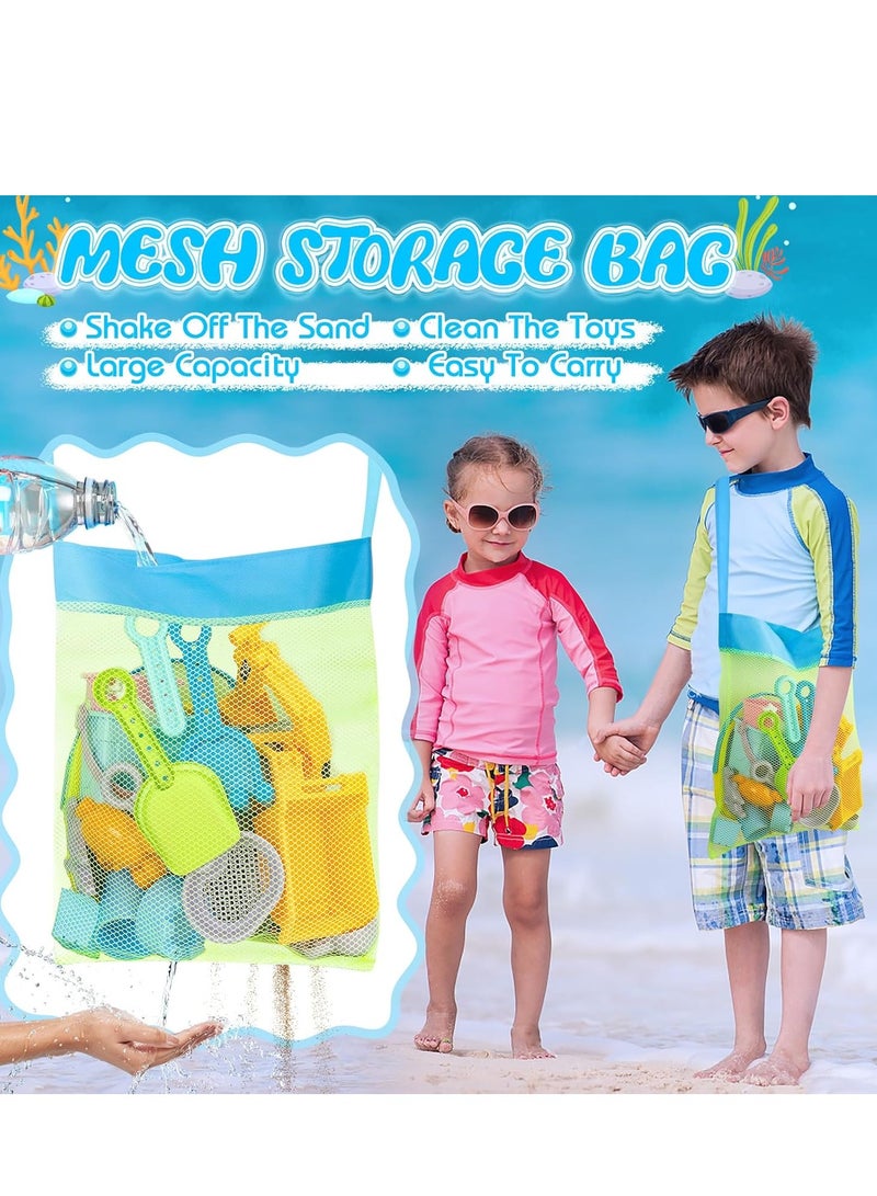 CUNUUDOOL Beach Toys, Sand Toys for Toddlers 1-3, Sandbox Toys with 2 in 1 Beach Truck, Collapsible Sand Bucket, Sand Castle Building kit, Animal Molds, Mesh Bag, Travel Beach Toys for Kids Ages 4-8 - Image 5