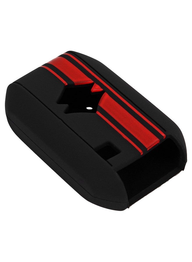 JVCV غطاء مفتاح سيارة JVCV® متوافق مع ماروتي سوزوكي دزير ونيو سويفت ونيو إرتيجا مفتاح ذكي - شريط رالي (أسود أحمر) - Image 5