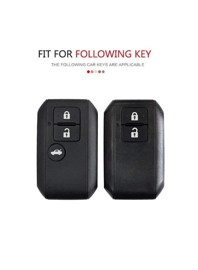 JVCV غطاء مفتاح سيارة JVCV® متوافق مع ماروتي سوزوكي دزير ونيو سويفت ونيو إرتيجا مفتاح ذكي - شريط رالي (أسود أحمر) - Image 2