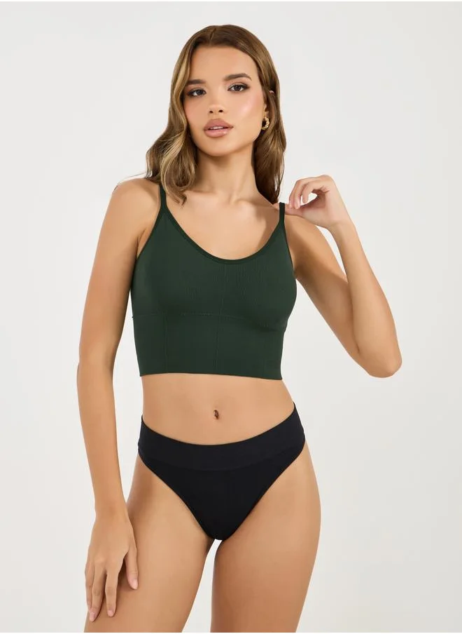 Styli Styli Seamless Fitted Crop Top