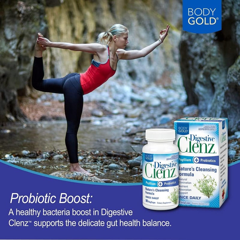 Body Gold Digestive Clenz  Healthy Detoxification Elimination  Nutrient Absorption Support  30 Servings 90 VegCaps - Image 4