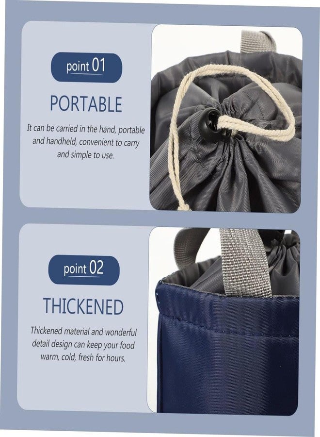 ZEELPETAL Round Insulated Lunch Bag | Office and School use Tiffin Cover for Hot and Cold Food | Travel and Picnic Use Kids Lunch Box Carry Bag | Thremal Insulated Round Tiffin Cover - Image 3