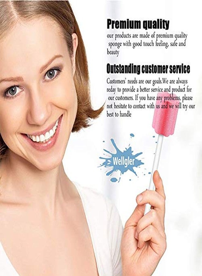 Wellgler's Disposable Oral Care Swabs, Sterile Sponge Mouth Swabs (100pcs, Pink) - Image 3