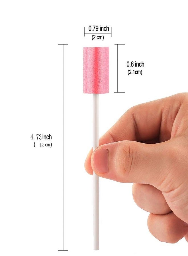 Wellgler's Disposable Oral Care Swabs, Sterile Sponge Mouth Swabs (100pcs, Pink) - Image 2