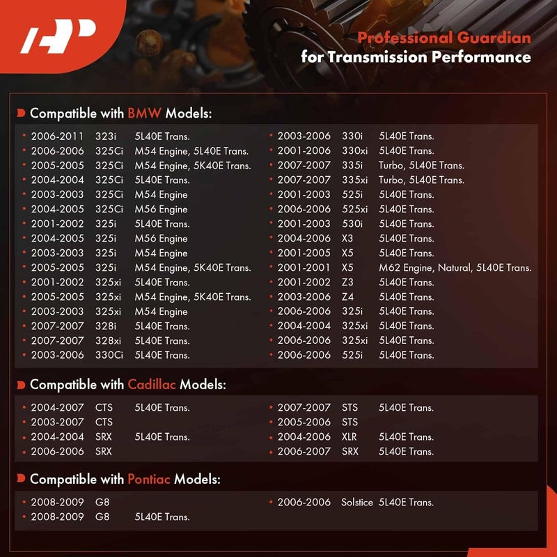 A-Premium Automatic Transmission Fluid Filter with Pan Gasket for BMW and Cadillac Models - Image 2