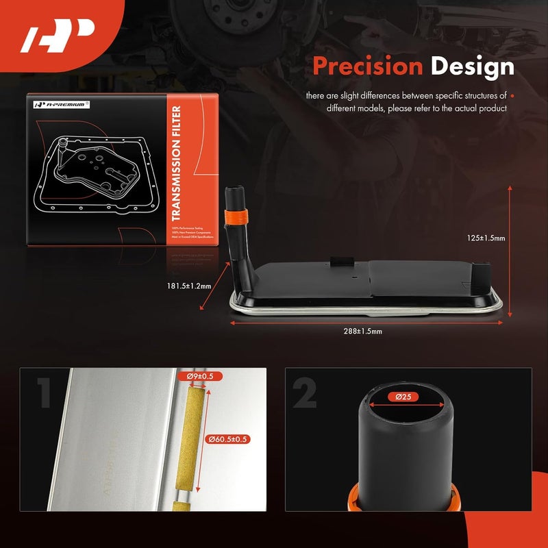 A-Premium Automatic Transmission Fluid Filter with Pan Gasket for BMW and Cadillac Models - Image 5