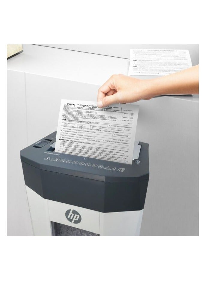 HP آلة تمزيق الورق المكتبي OneShred Auto 80CC، أمان P-4، قطع متقاطع، 80 ورقة، سلة 20 لتر - 2817 - Image 4
