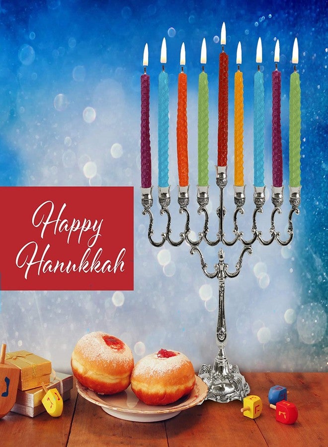 Ner Mitzvah Honeycomb Chanukah Beeswax Candles - Standard Size Candle Fits Most Menorahs - Premium Quality Pure Bees Wax - Colorful Assortment - 45 Count for All 8 Nights of Hanukkah - Image 3