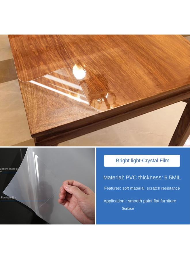 Bluejw Rock Plate Dining Table Protective Film High Temperature Resistant Marble Desktop Coffee Table Table Quartz Stone Table Furniture Transparent Film  - Image 1