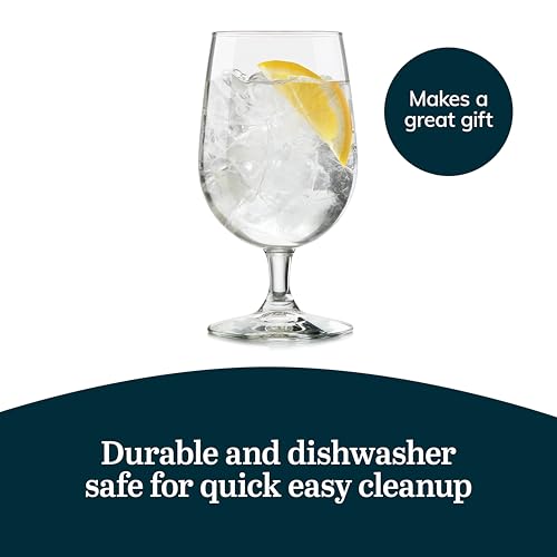 Libbey Entertaining Essentials Stemmed Water Glasses, Clear Multi Purpose Water Goblet Set of 6, Dishwasher Safe 16 oz Goblet Glasses for Parties - Image 5