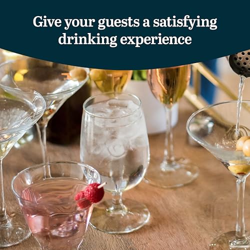 Libbey Entertaining Essentials Stemmed Water Glasses, Clear Multi Purpose Water Goblet Set of 6, Dishwasher Safe 16 oz Goblet Glasses for Parties - Image 4