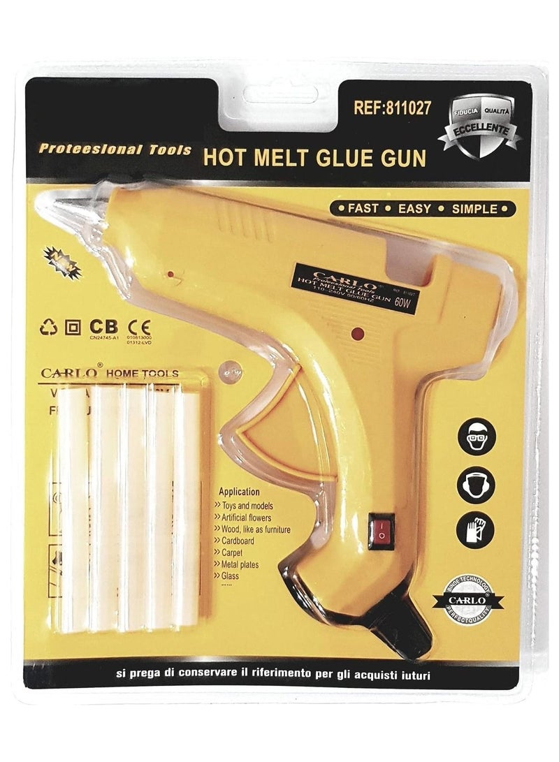 AMM Professional Hot Melt Glue Gun with 5 Pieces Glue Stick - Image 1