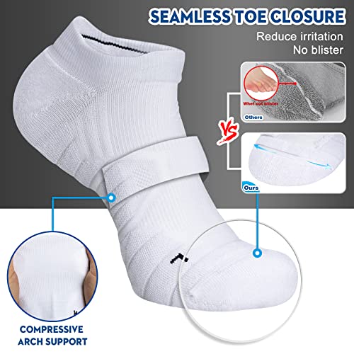 Hylaea Low Cut Sports Running Socks for Men Women Compression No Show Athletic Socks for Gym Workout Tennis Walking Hiking Golf Tab - Image 3