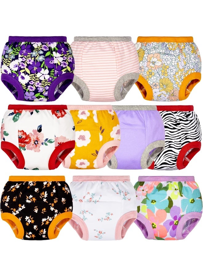 BIG ELEPHANT Girls' Toddler Potty Padded Pure Cotton Pee Training Pants Underwear, 12M-5T - Image 1