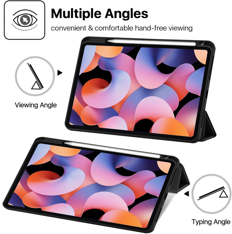 TGK Smart Flexible with Pencil Holder Trifold Back Flip Stand Case Cover for Xiaomi Mi Pad 6 11 inch (Black) - Image 3