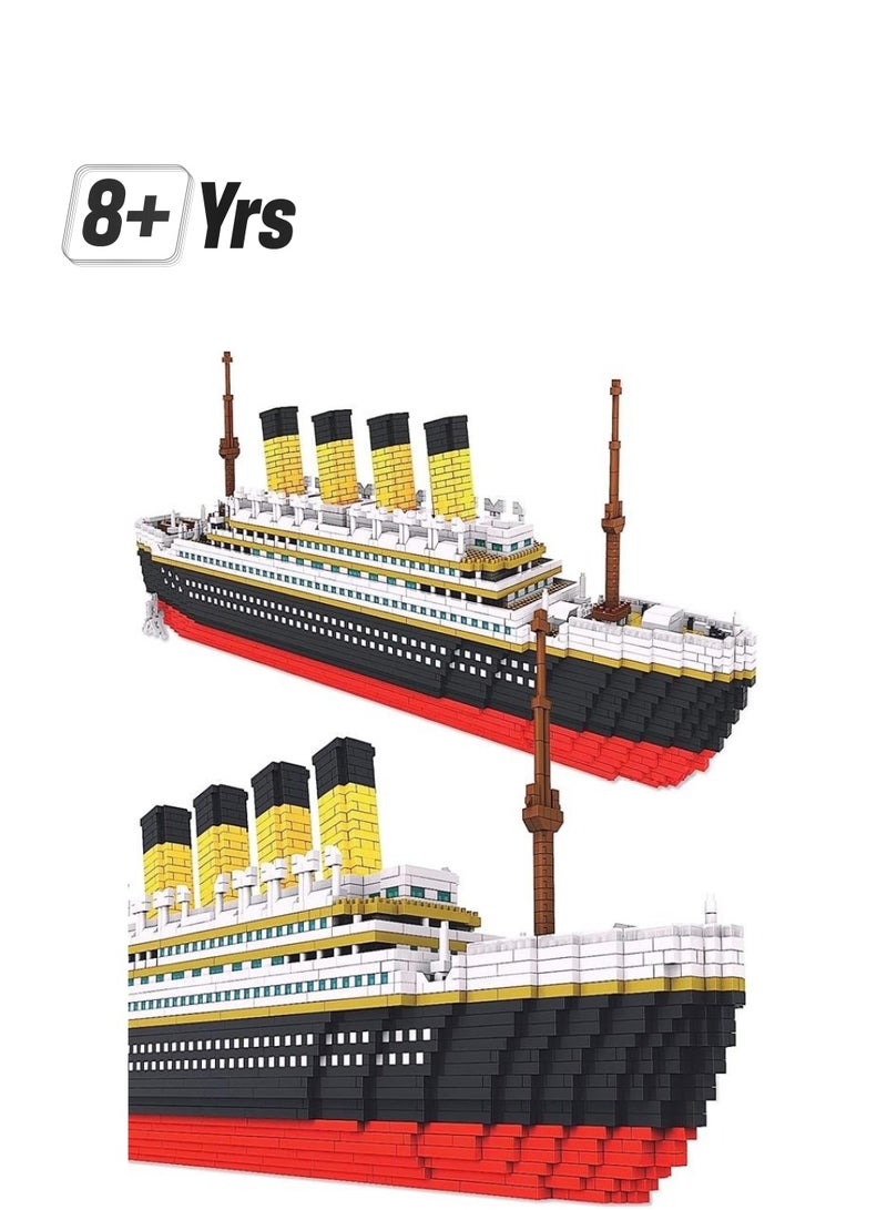 3800+ PCS Micro Blocks Titanic Model Building Set, Mini Building Bricks Titanic Toy Ship Block, 3D Puzzle Sets DIY Educational Toys Gift for Adults and Kids Age 8+