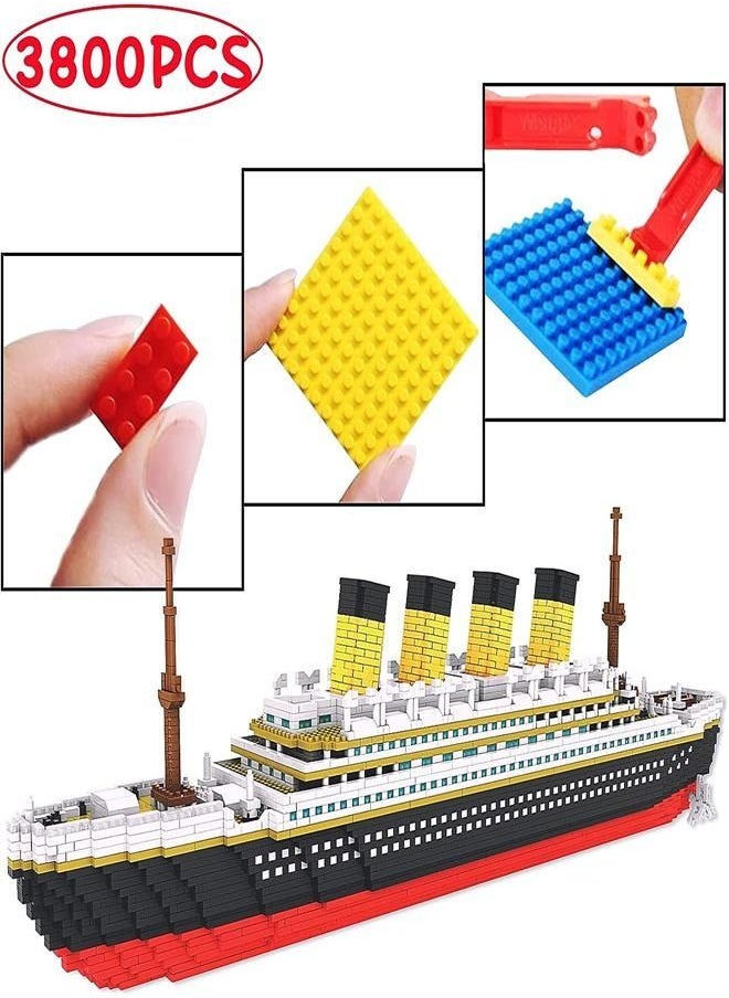 Generic - 3800+ PCS Micro Blocks Titanic Model Building Set, Mini Building Bricks Titanic Toy Ship Block, 3D Puzzle Sets DIY Educational Toys Gift for Adults and Kids Age 8+ - Image 1