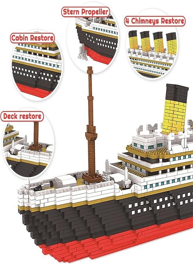 Generic - 3800+ PCS Micro Blocks Titanic Model Building Set, Mini Building Bricks Titanic Toy Ship Block, 3D Puzzle Sets DIY Educational Toys Gift for Adults and Kids Age 8+ - Image 1