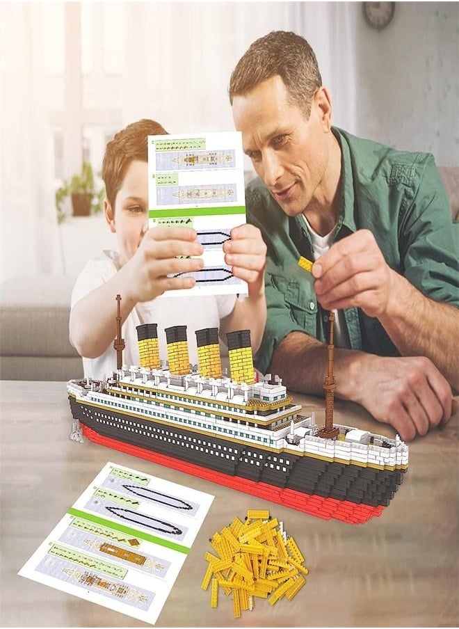Generic - 3800+ PCS Micro Blocks Titanic Model Building Set, Mini Building Bricks Titanic Toy Ship Block, 3D Puzzle Sets DIY Educational Toys Gift for Adults and Kids Age 8+ - Image 1