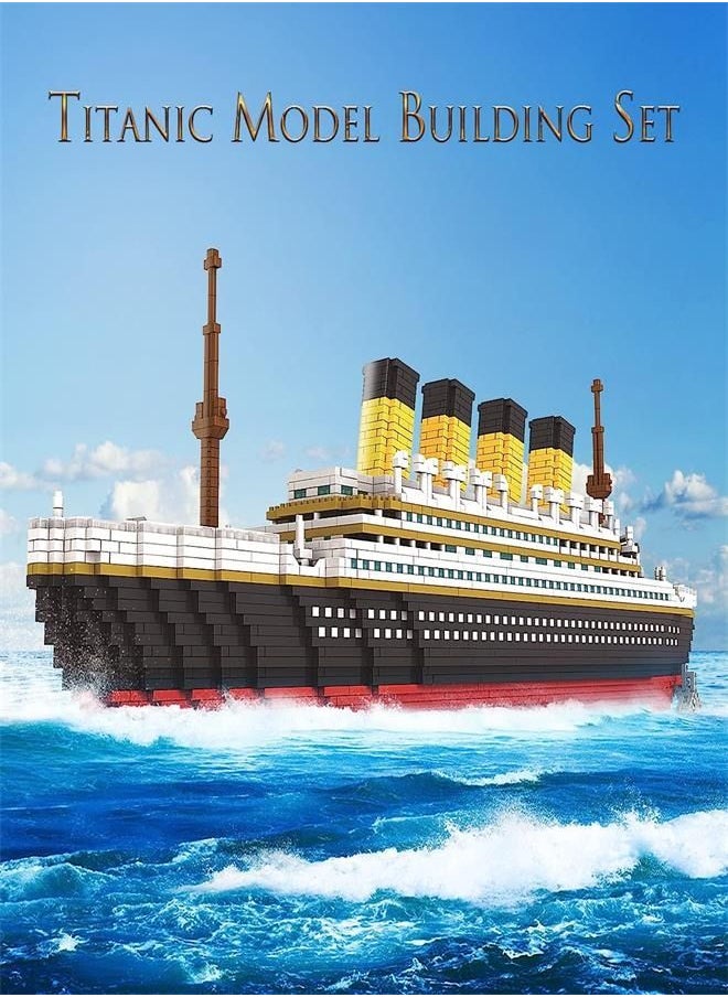 Generic - 3800+ PCS Micro Blocks Titanic Model Building Set, Mini Building Bricks Titanic Toy Ship Block, 3D Puzzle Sets DIY Educational Toys Gift for Adults and Kids Age 8+ - Image 1
