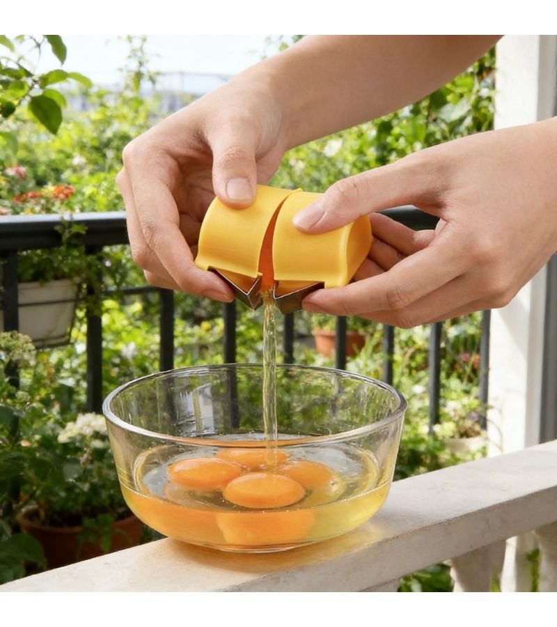 Assorted Varieties 6 Pcs Kitchen Egg Opener Tool Egg White Separator Shell Cracker 2 In 1 Baking Cooking Portable Easy Clean For Home Restaurant - Image 1