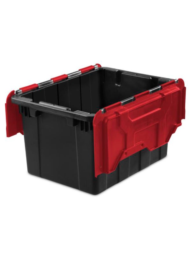 ستيريليت حاوية تخزين صناعية بغطاء مفصلي أسود وأحمر 12 جالون 4387338 - Image 2